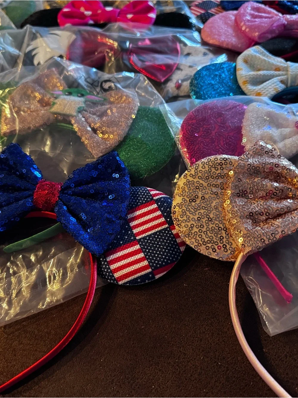 New! Bulk Lot of 15 New-High Quality-Minnie Ear Headbands-Wholesale Pricing