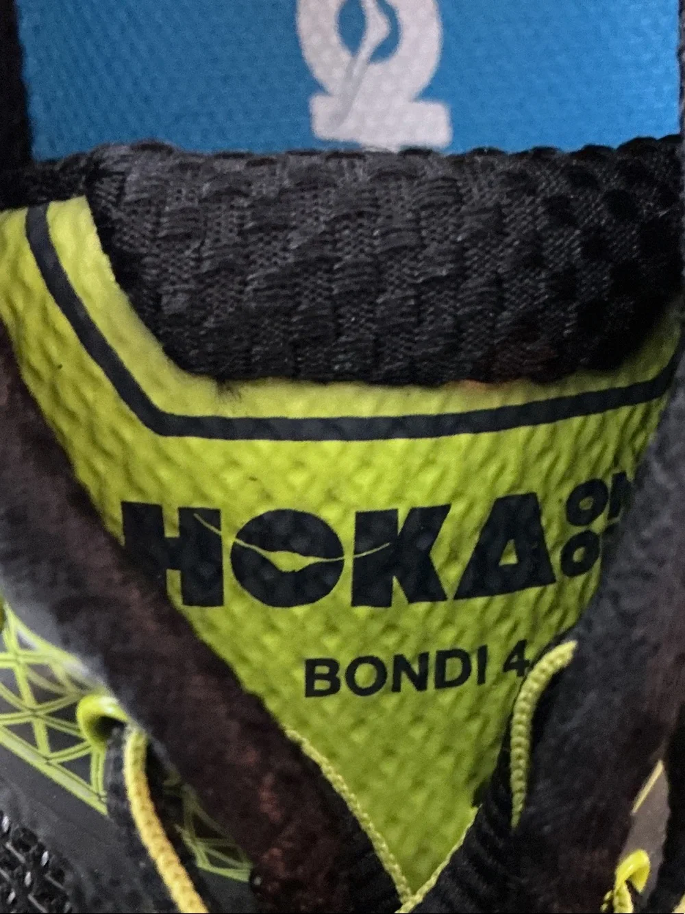Hoka Bondi 4 Men's Running Shoes - Gray & Neon Yellow