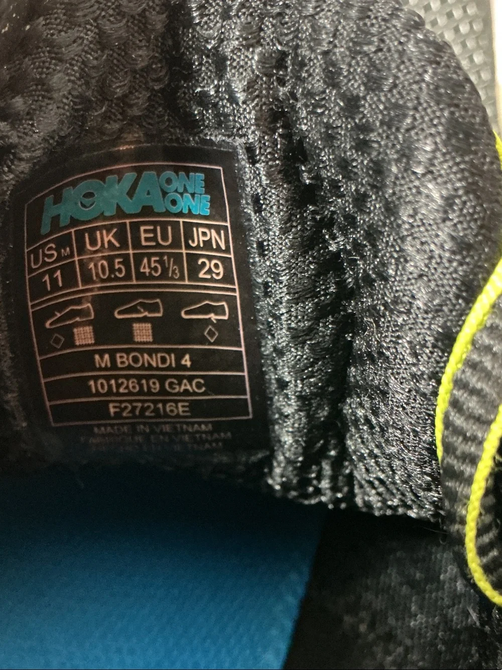 Hoka Bondi 4 Men's Running Shoes - Gray & Neon Yellow