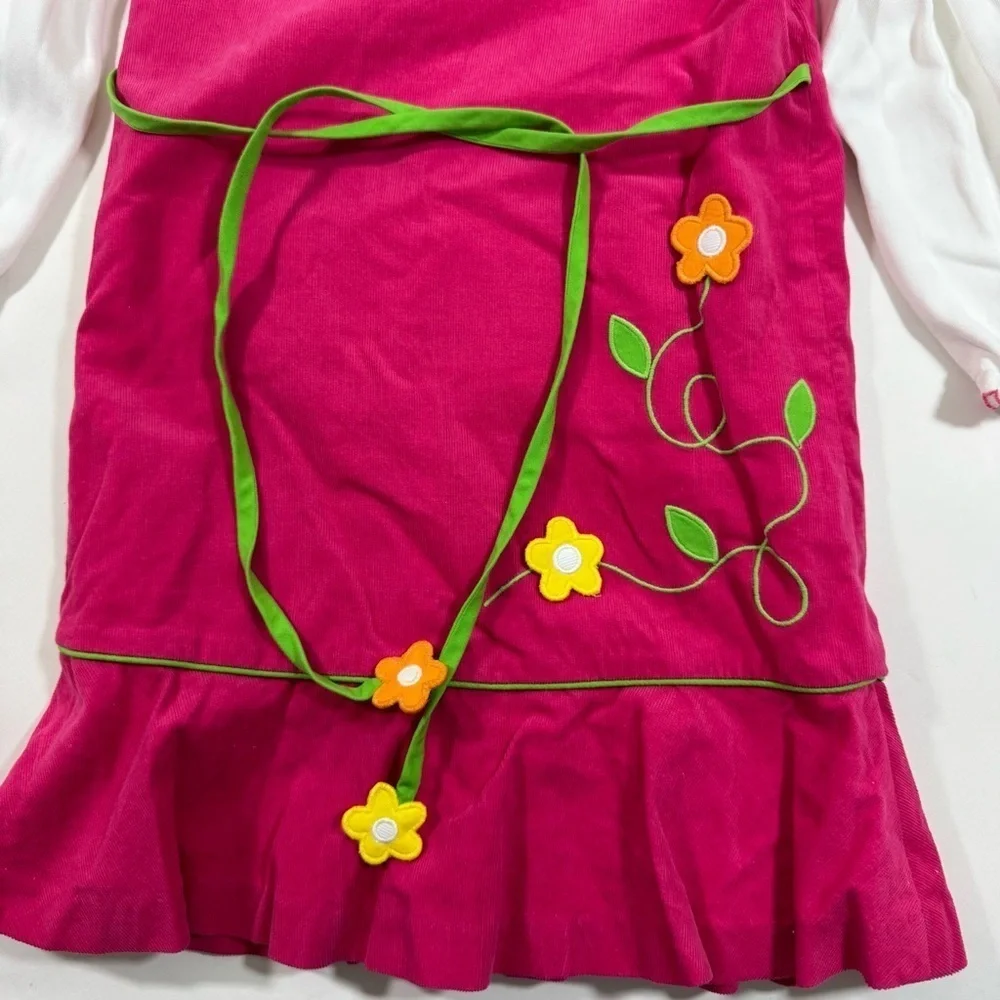 Florence Eiseman Corduroy Flower Jumper Dress