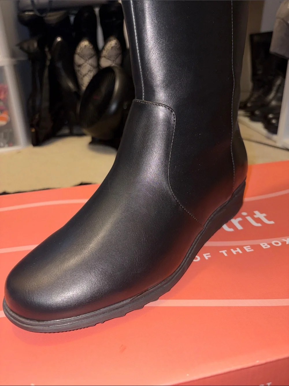 Easy Spirit Black Knee-High Wedge Boot