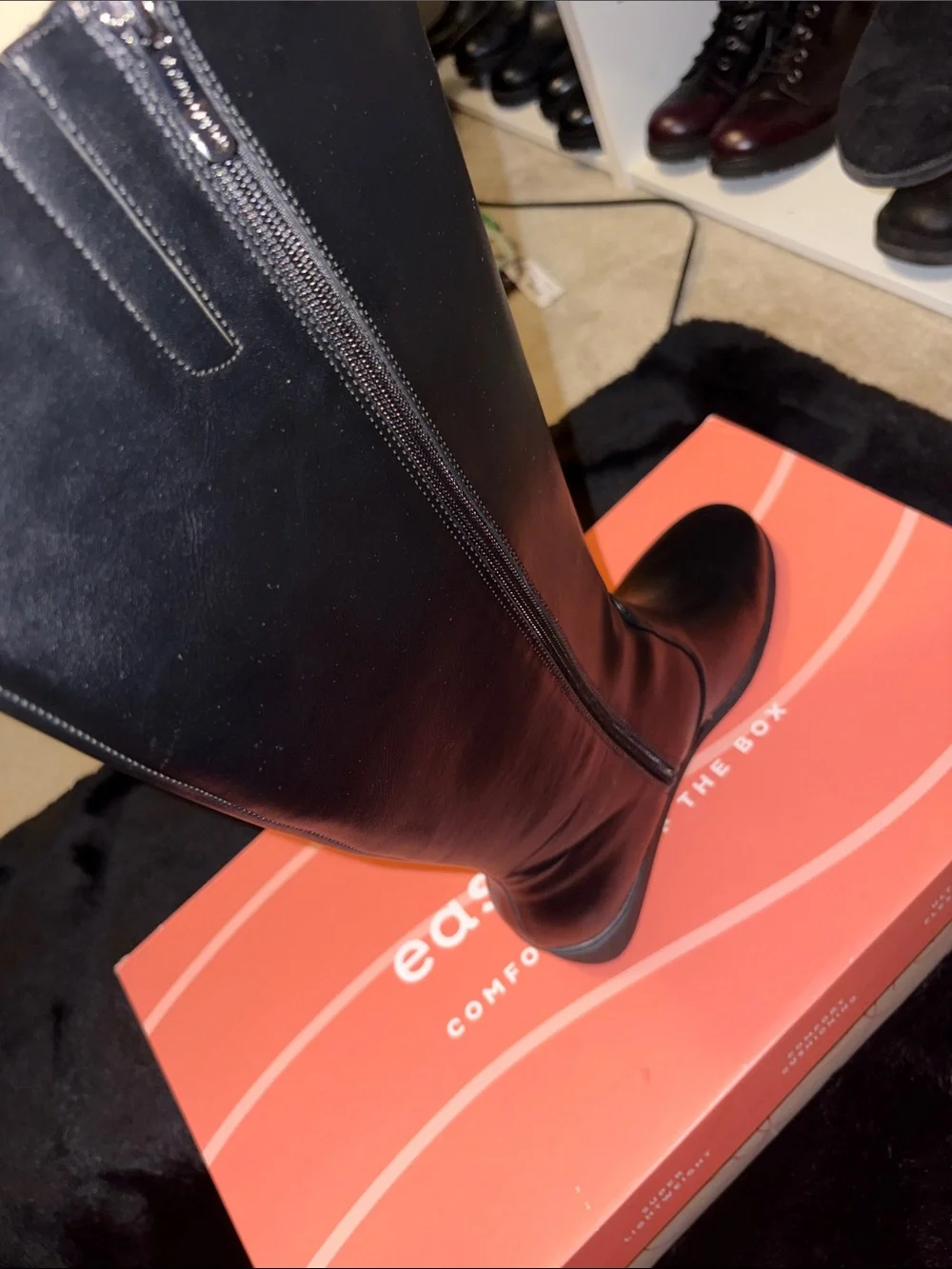 Easy Spirit Black Knee-High Wedge Boot