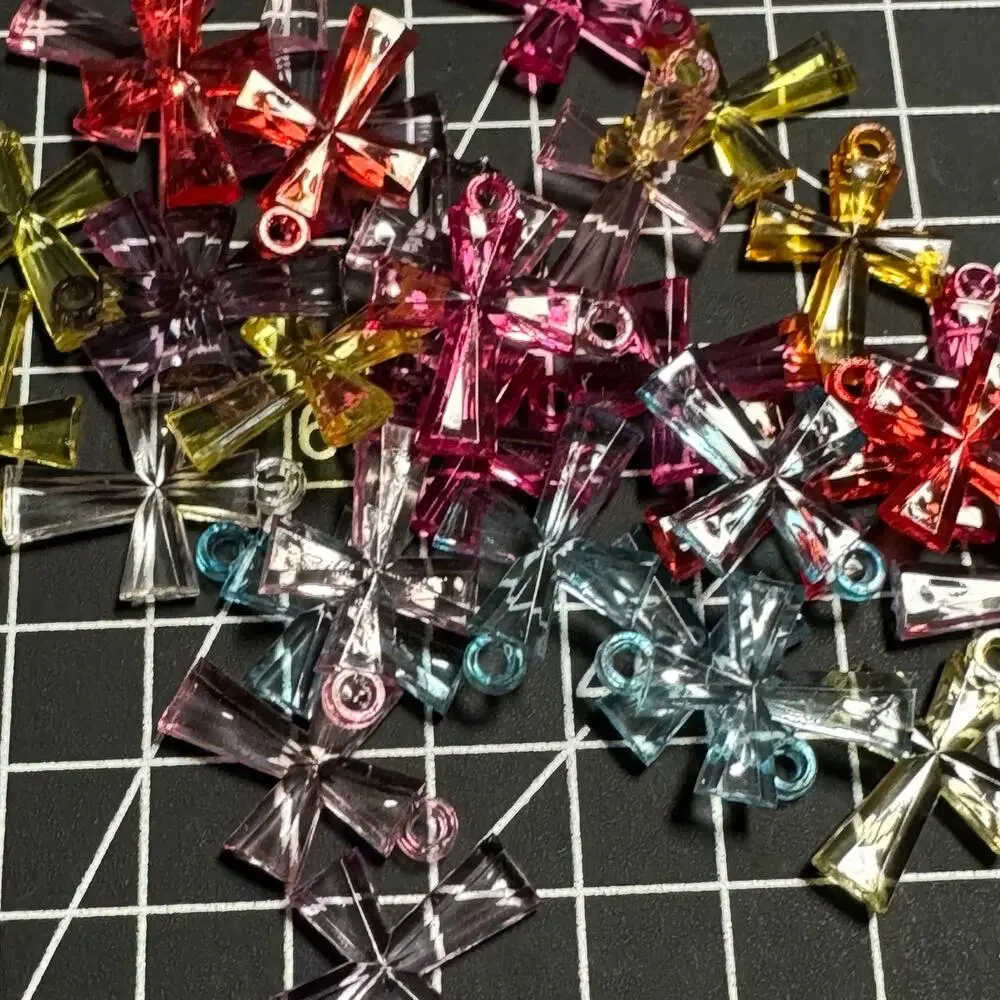 Lot Clear Multicolor Acrylic Cross Pendant Charms Jewelry Making Craft Supplies