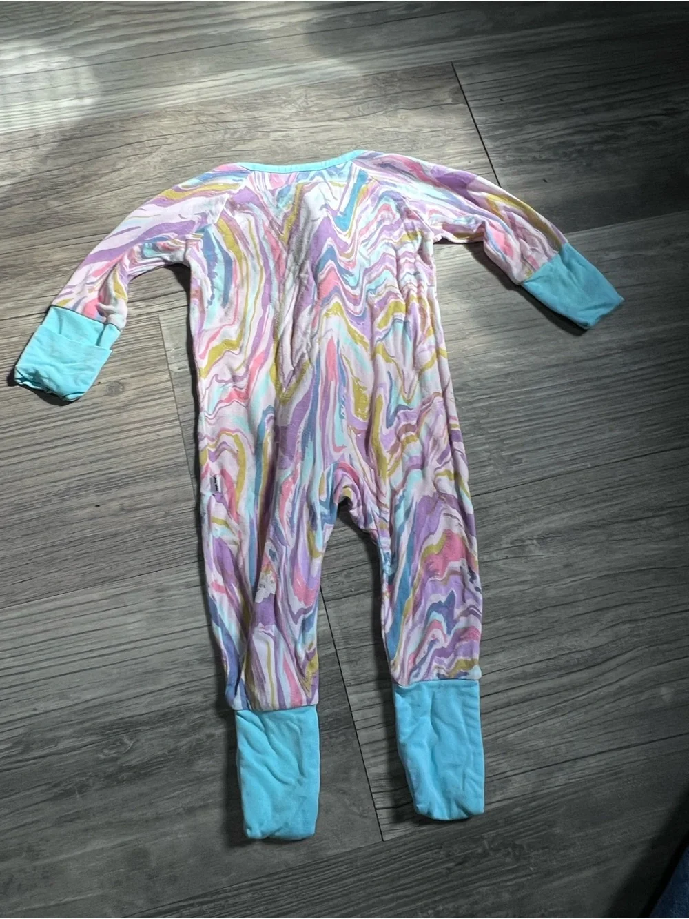 Little Sleepies Pink Swirl Zip Footie One Piece Bamboo Zippy Newborn