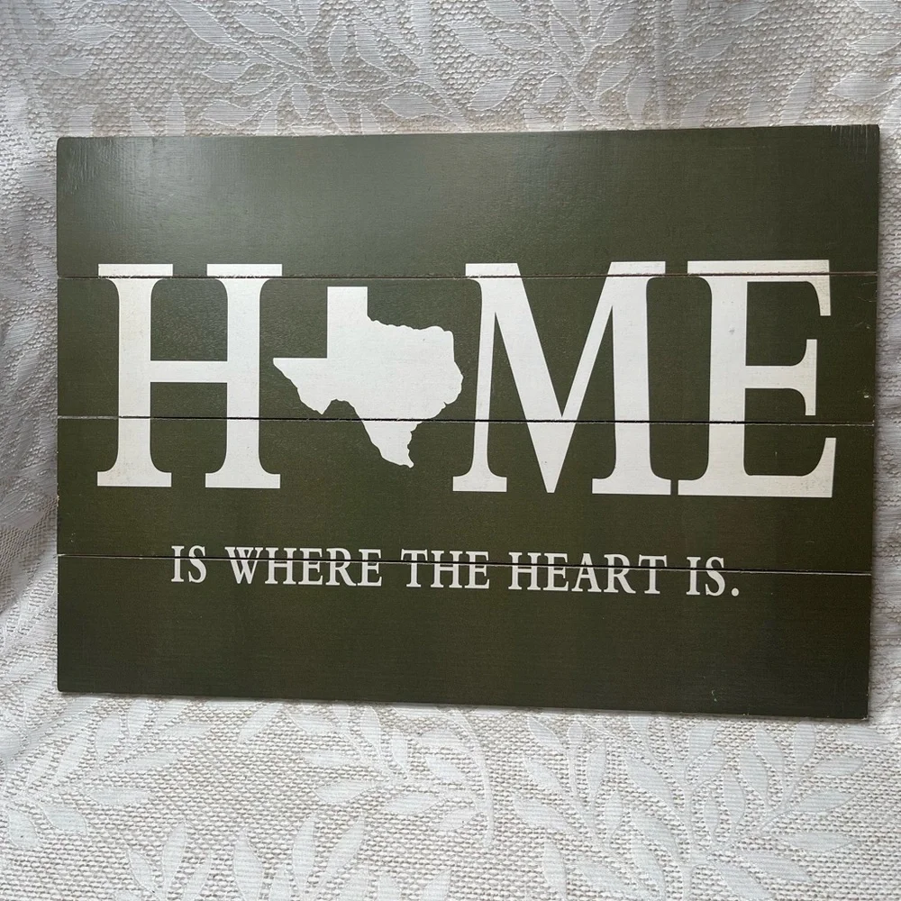 Texas Home Wall Decor Sign 14x20
