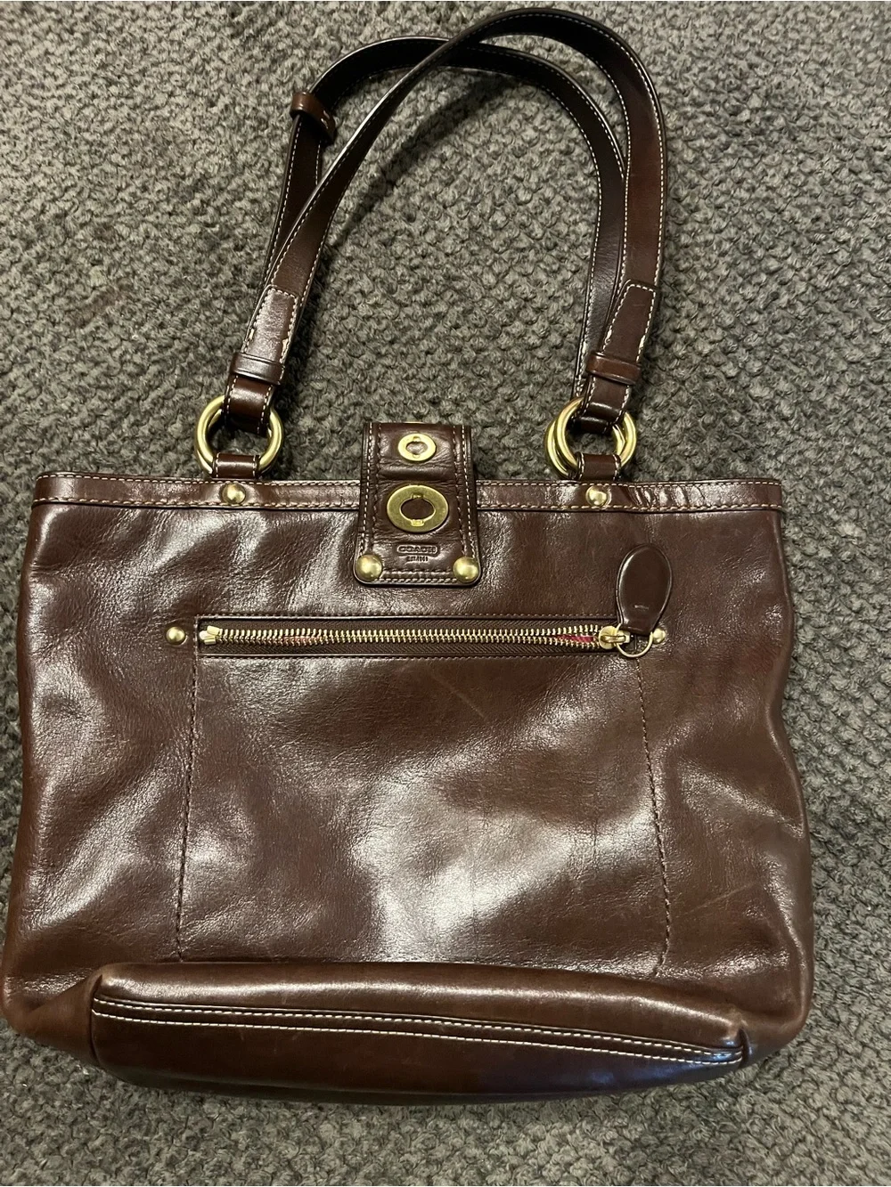 Coach polished brown
