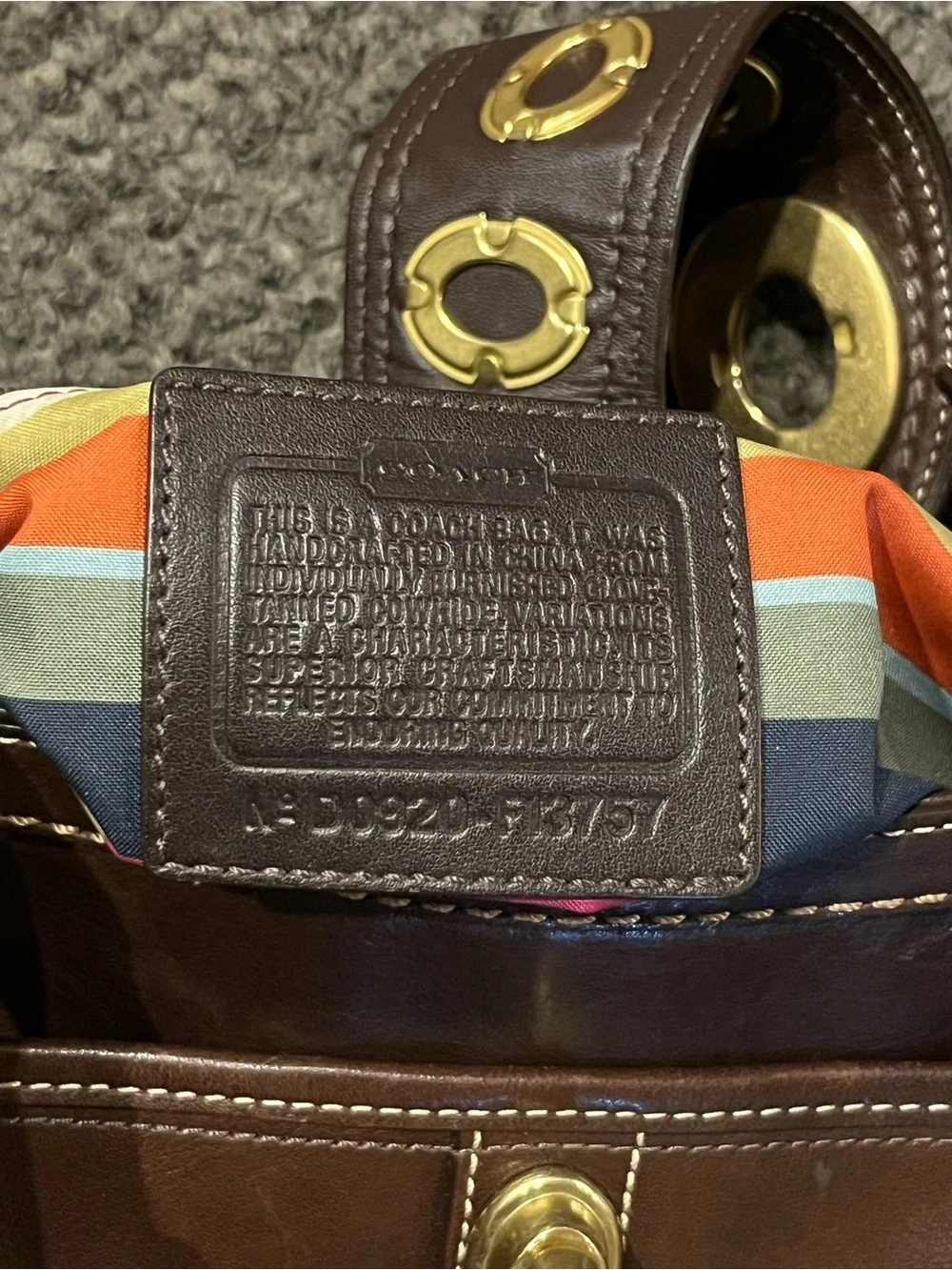 Coach polished brown