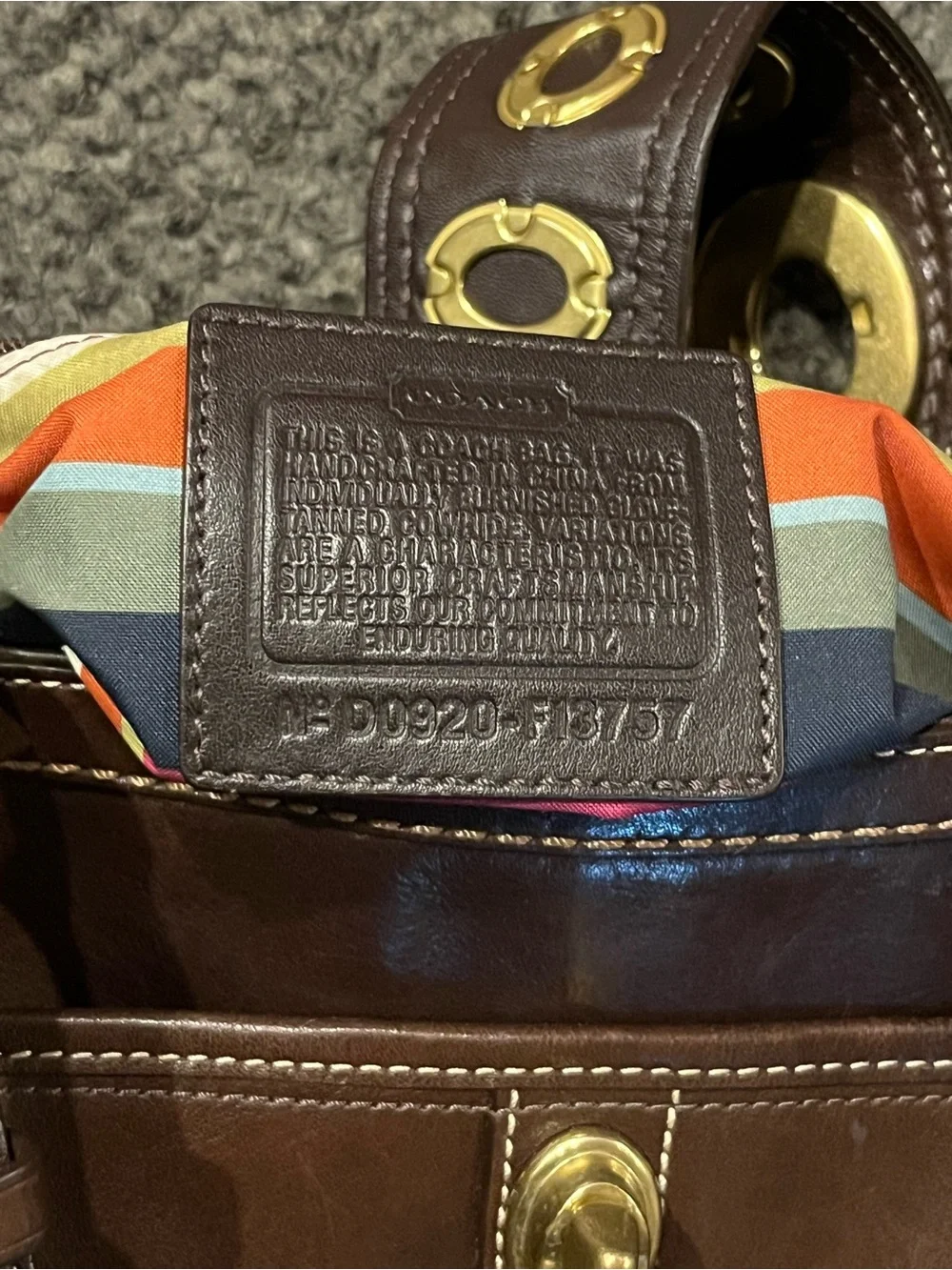 Coach polished brown