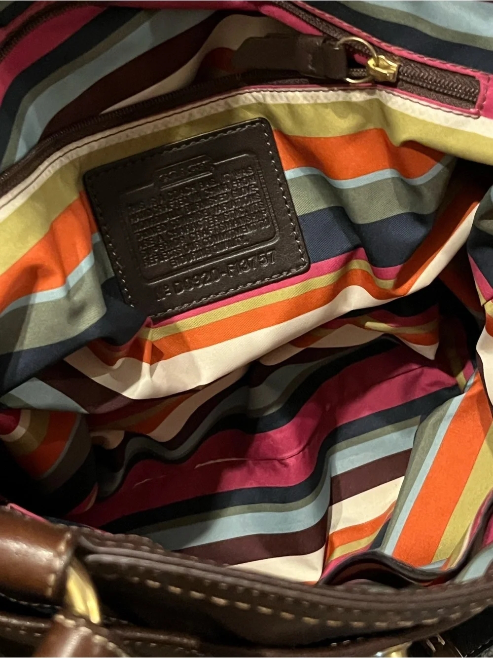 Coach polished brown