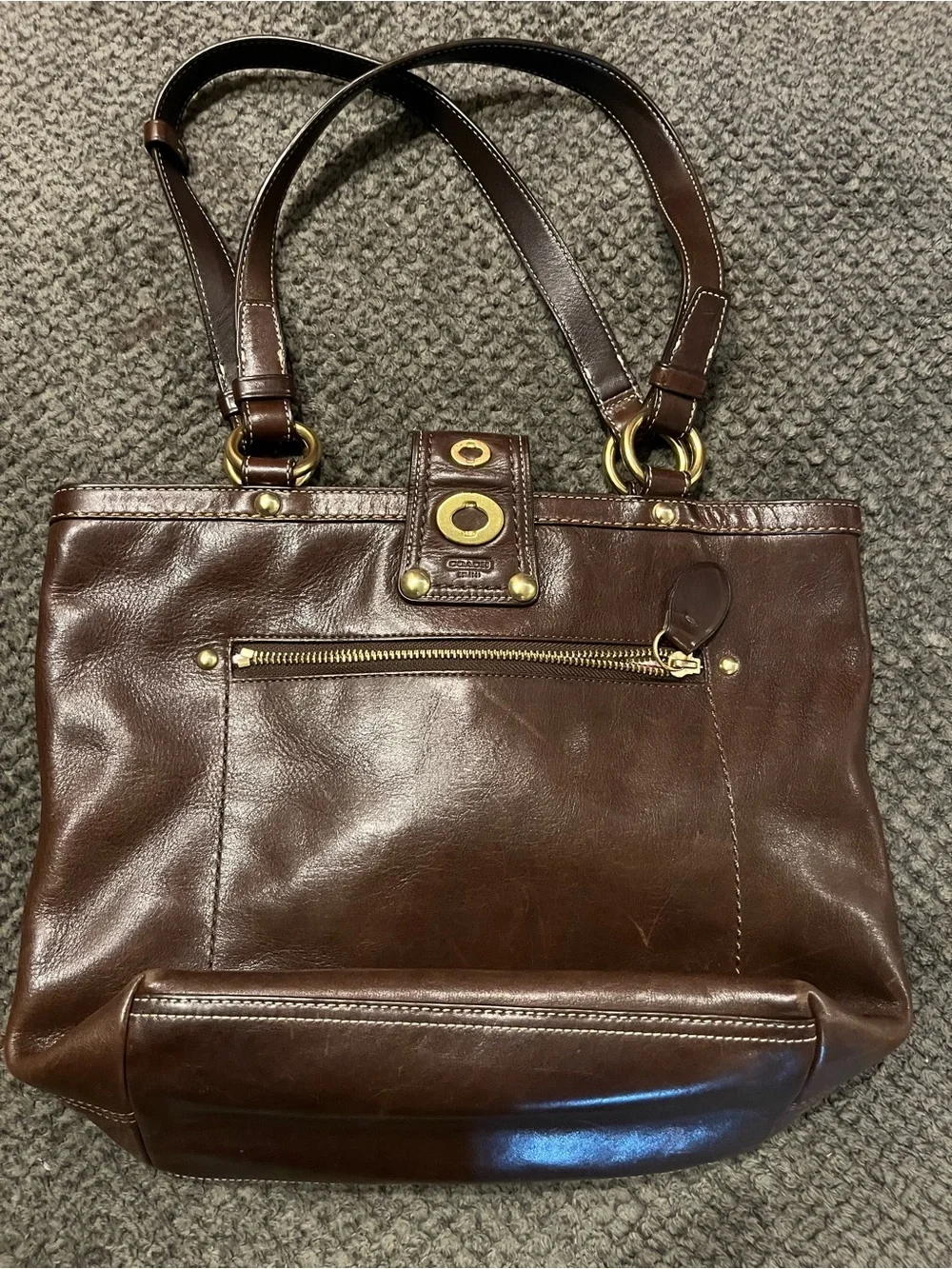 Coach polished brown