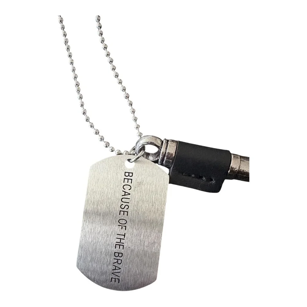 Paparazzi Mens Jewelry Set Proud Patriot Dog Tag Necklace Bracelet Black Ring