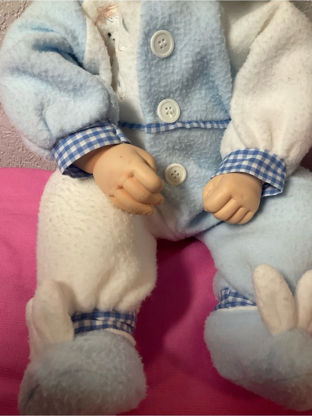Vintage Heritage Mint Ltd. Porcelain And Cloth Girl Baby Doll 2000