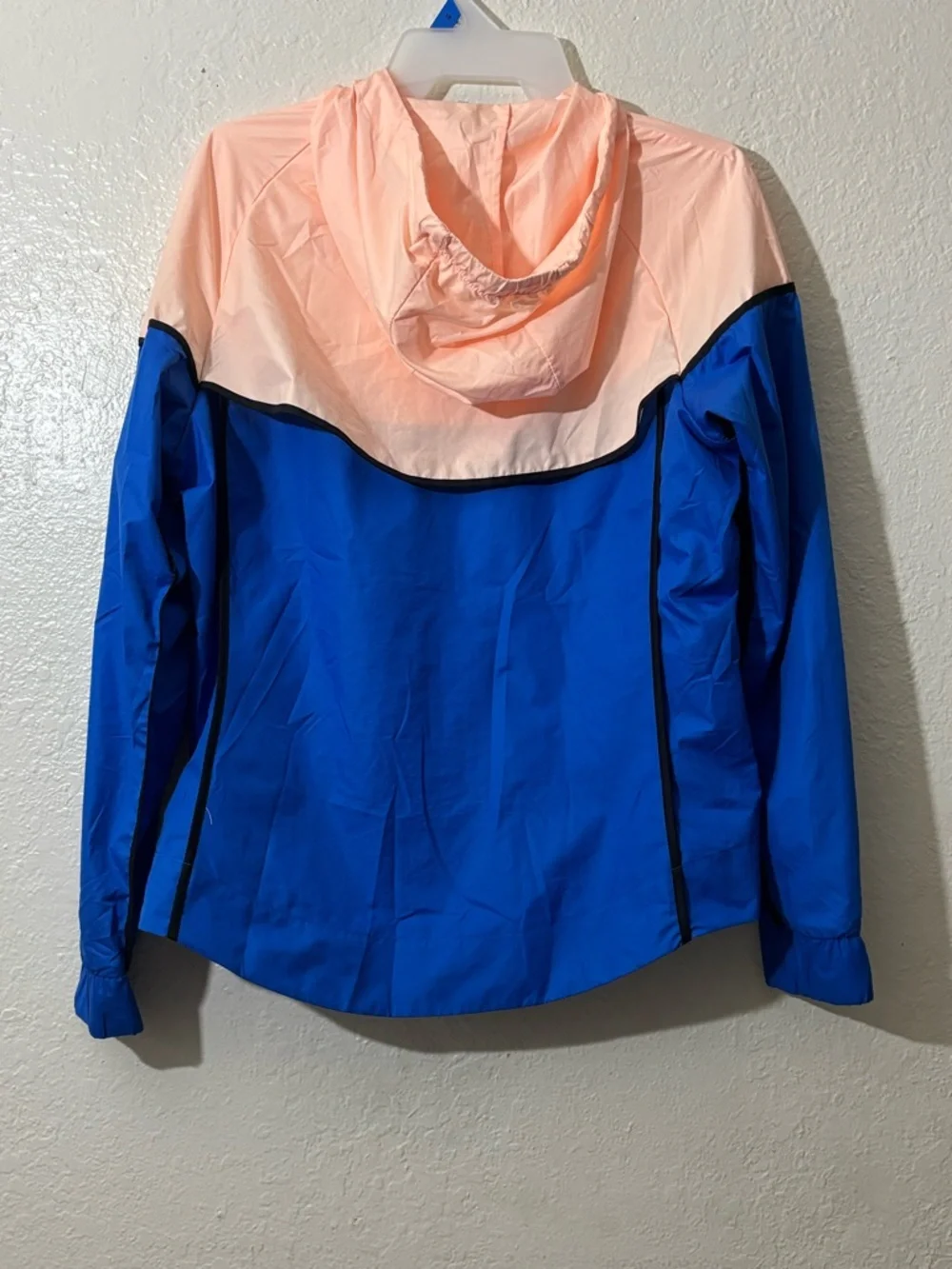 Nike Blue and Light Pink Hooded Windbreaker Jacket