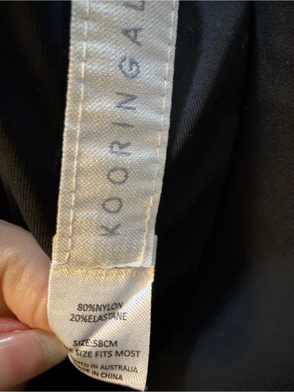 Kooringal Hayman Black Sun Visor Hat with adjustable tie in back O/S Like New