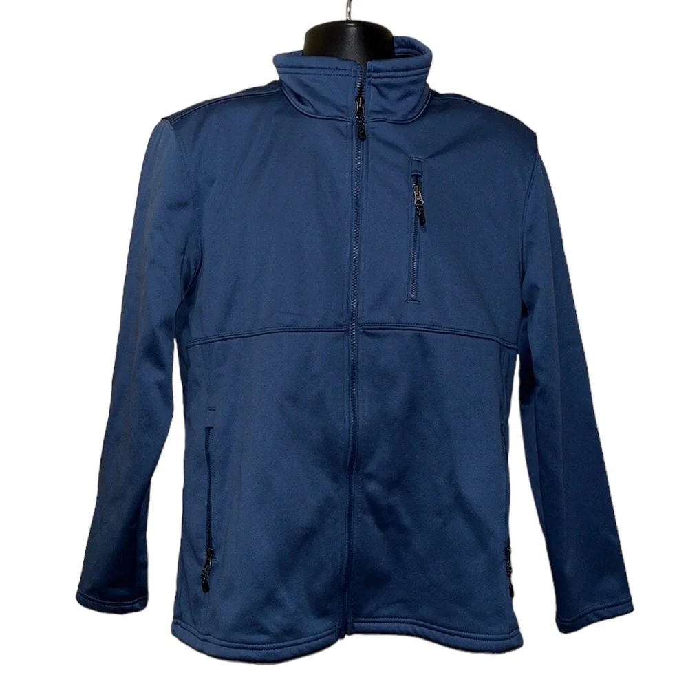 Swiss Tech Blue Soft Shell Jacket~Zip Front~M
