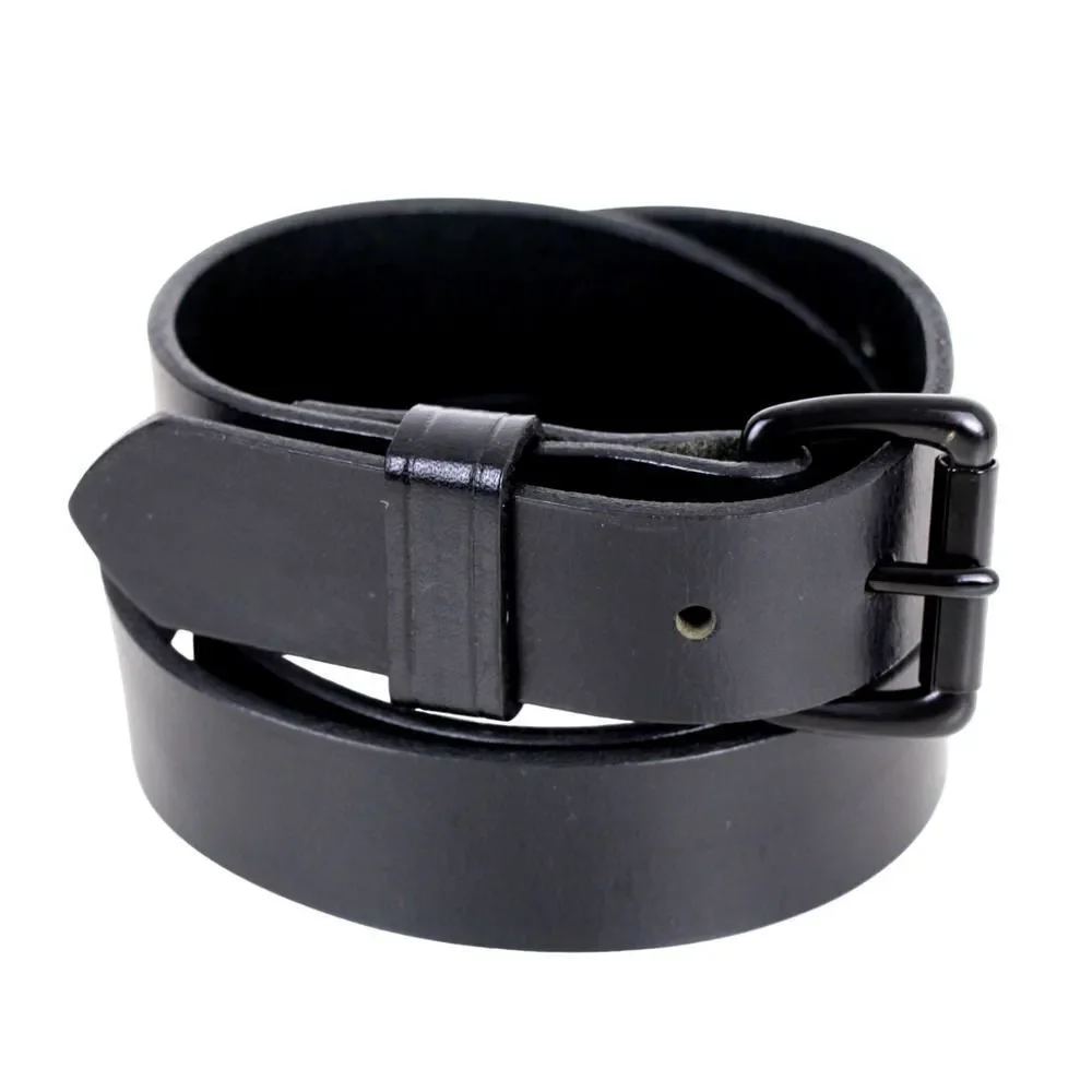 SADDLE BLACK GENUINE LEATHER 1.25