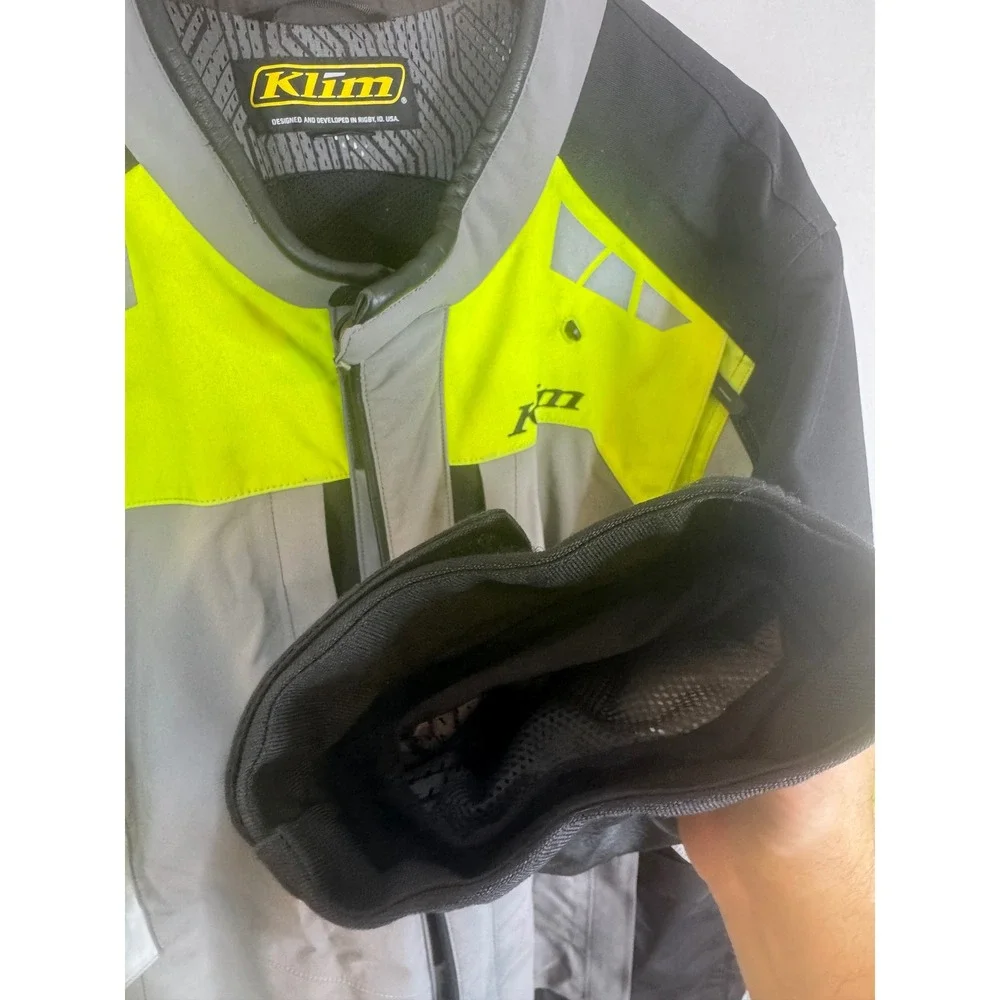 Klim Latitude Gore-Tex Motorcycle Jacket Hi-Vis Gray Neon Yellow 2XL 5146-003