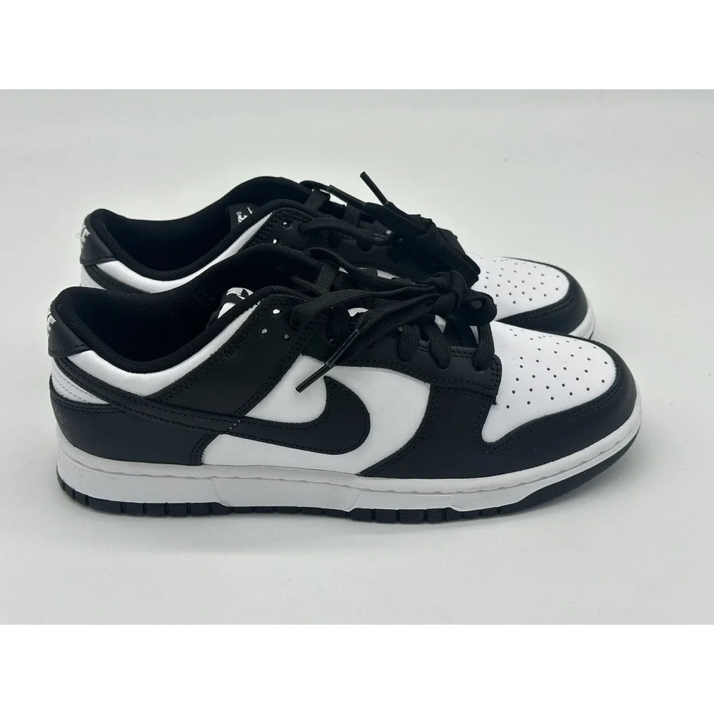 Size 9 *Refurbished by Nike* Dunk Low Retro Black White 