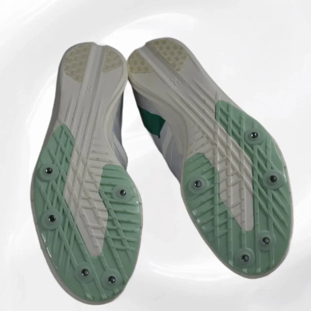 On Running Cloudspike White Track Racing Shoes Metal Spikes Swiss Engineering