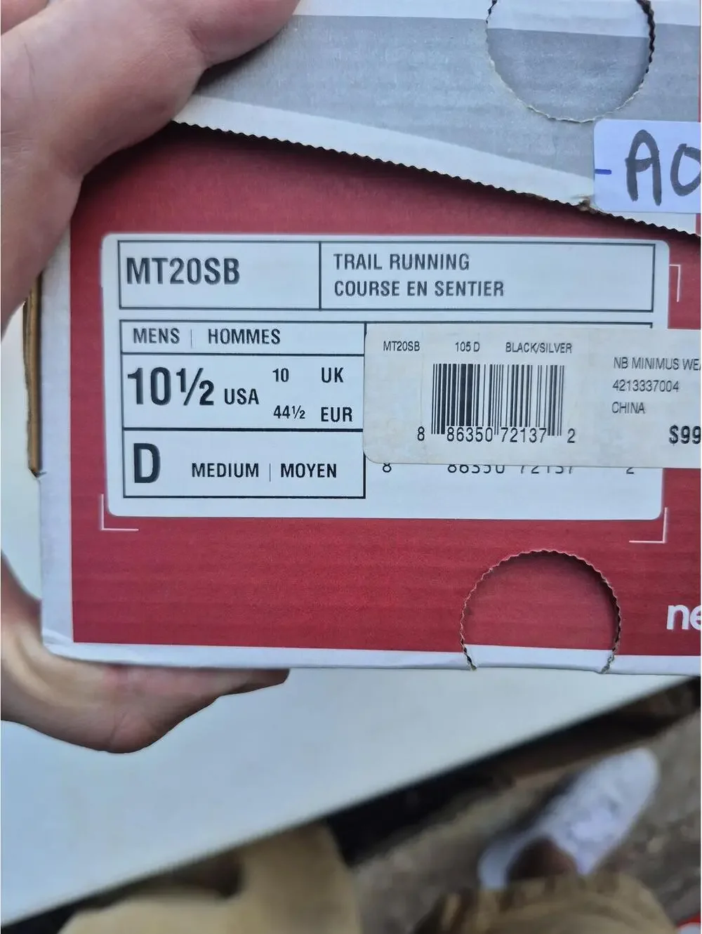 New Balance Trail Running Used in OG Box Mens 10.5