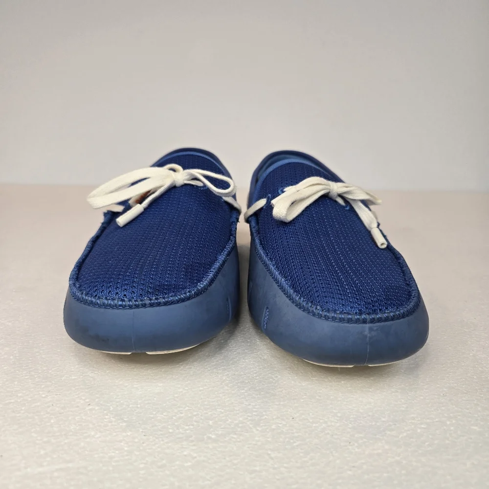 Swims Braided Lace Loafer‎ Men's Size 7 Blue Boat Shoes Water Shoes Slip-On