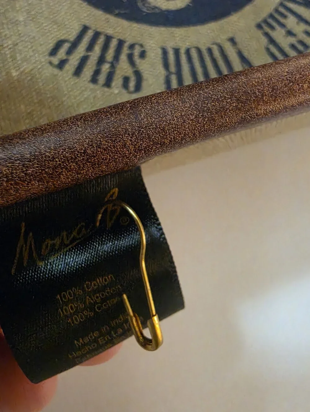 Mona B canvas leather