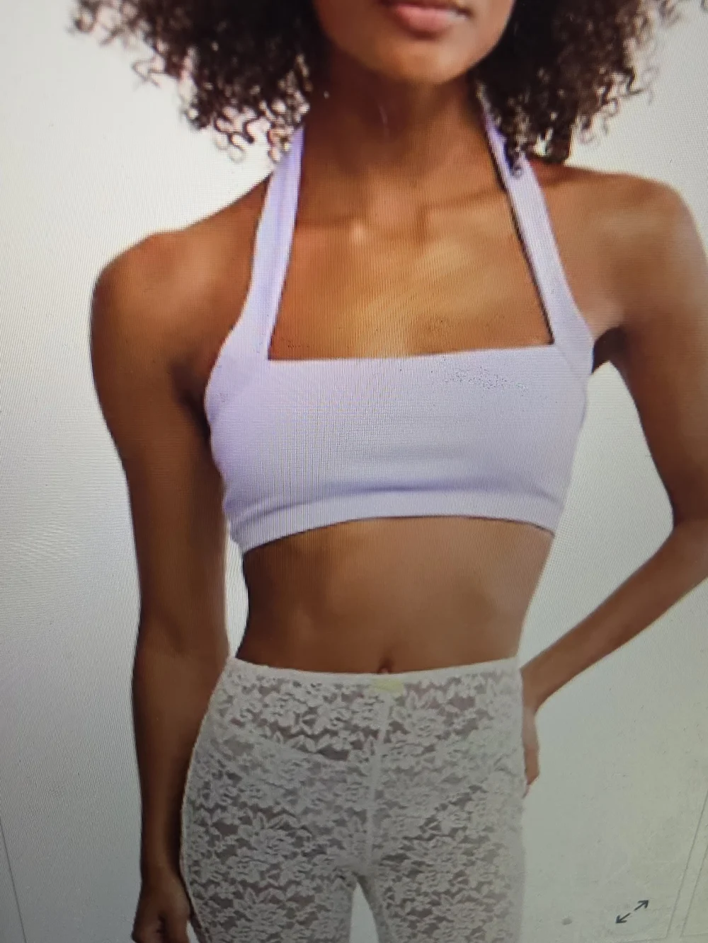 FREE PEOPLE Margot Seamless Halter Bralette Size M/L