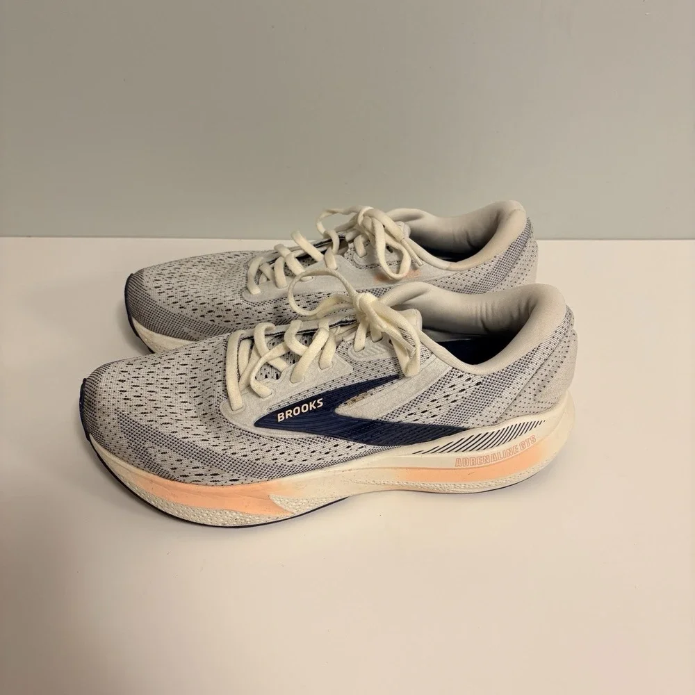 Brooks Adrenaline GTS Shoes Womens Size 10 Gray Blue Running 1204261B140
