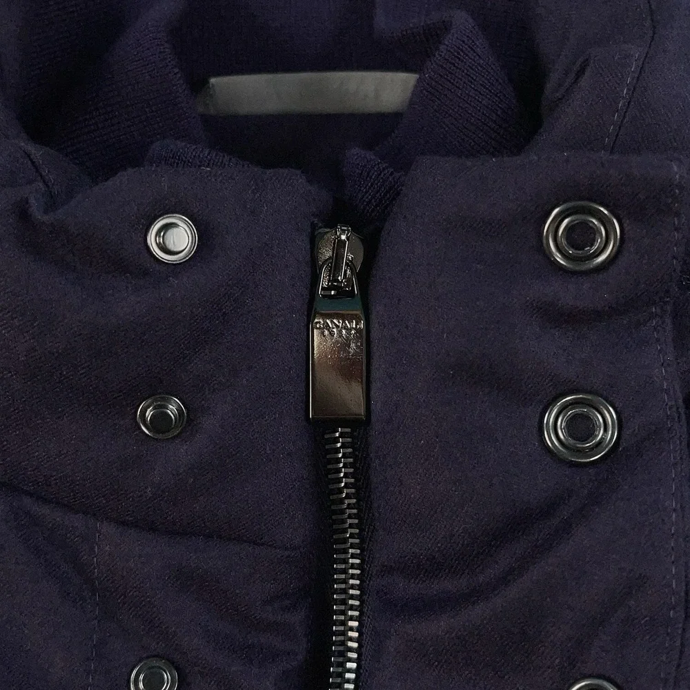 Men's Luxury Canali Wool Quilted Vest Rain Protection Goose Down Padded Size 54