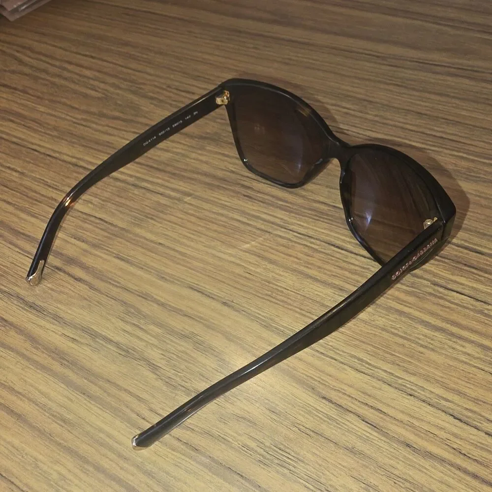 DOLCE & GABBANA DG4114 Y2K 59□15 140 Brown/Gold Summer Vacation Logo Sunglasses