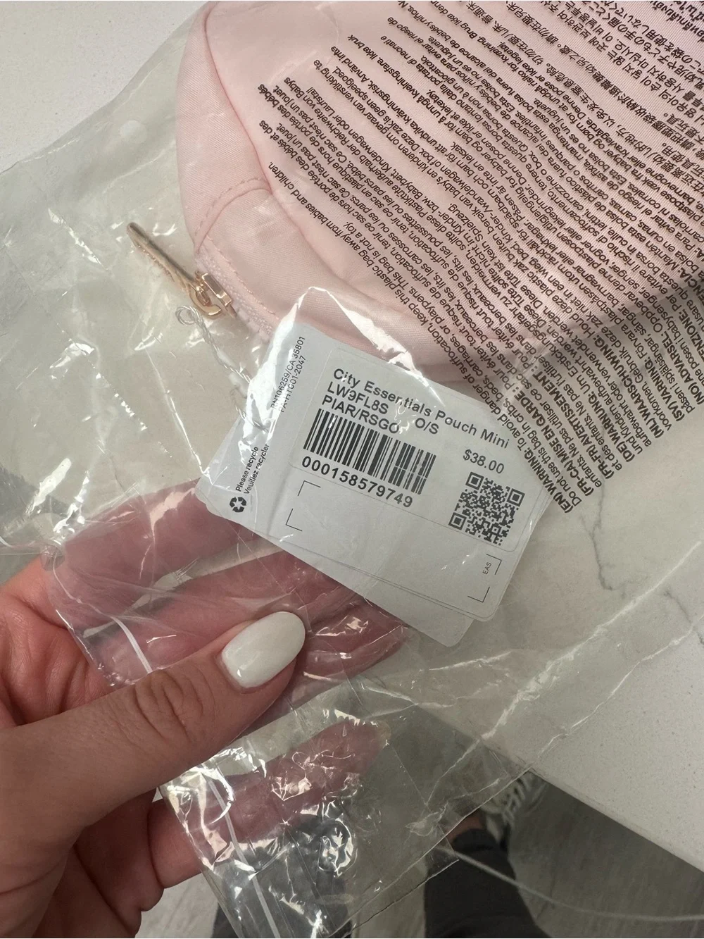 lululemon athletica Light Pink Wristlet Clutch