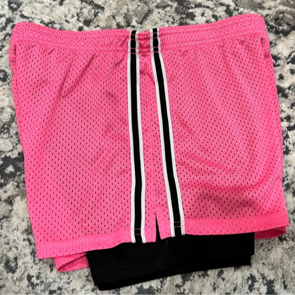 Justice Pink Mesh Athletic Shorts