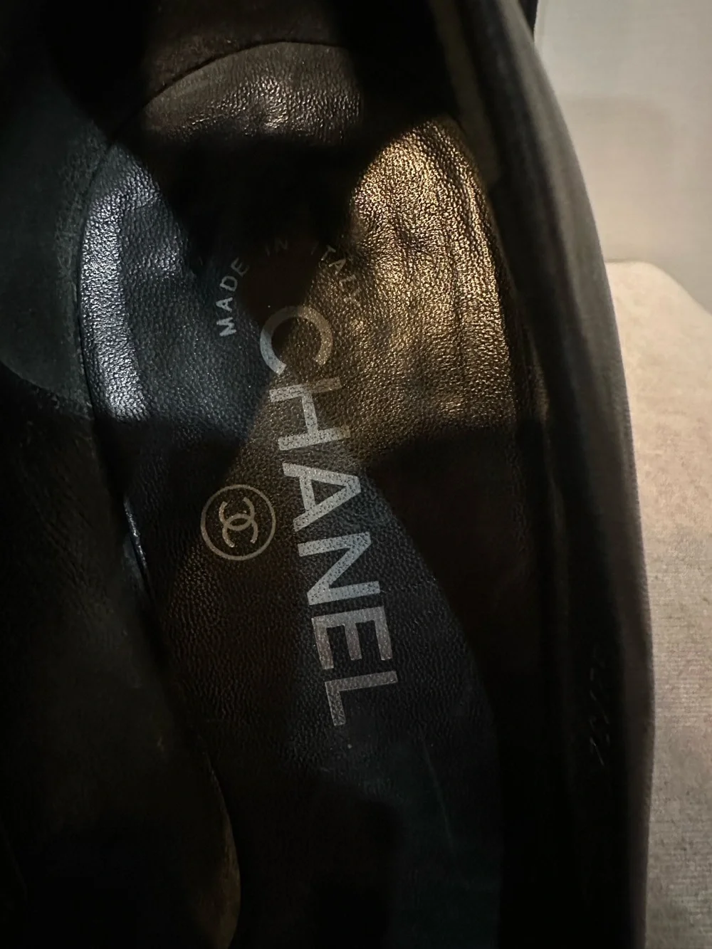 CHANEL black patent