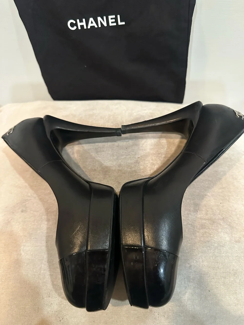 CHANEL black patent