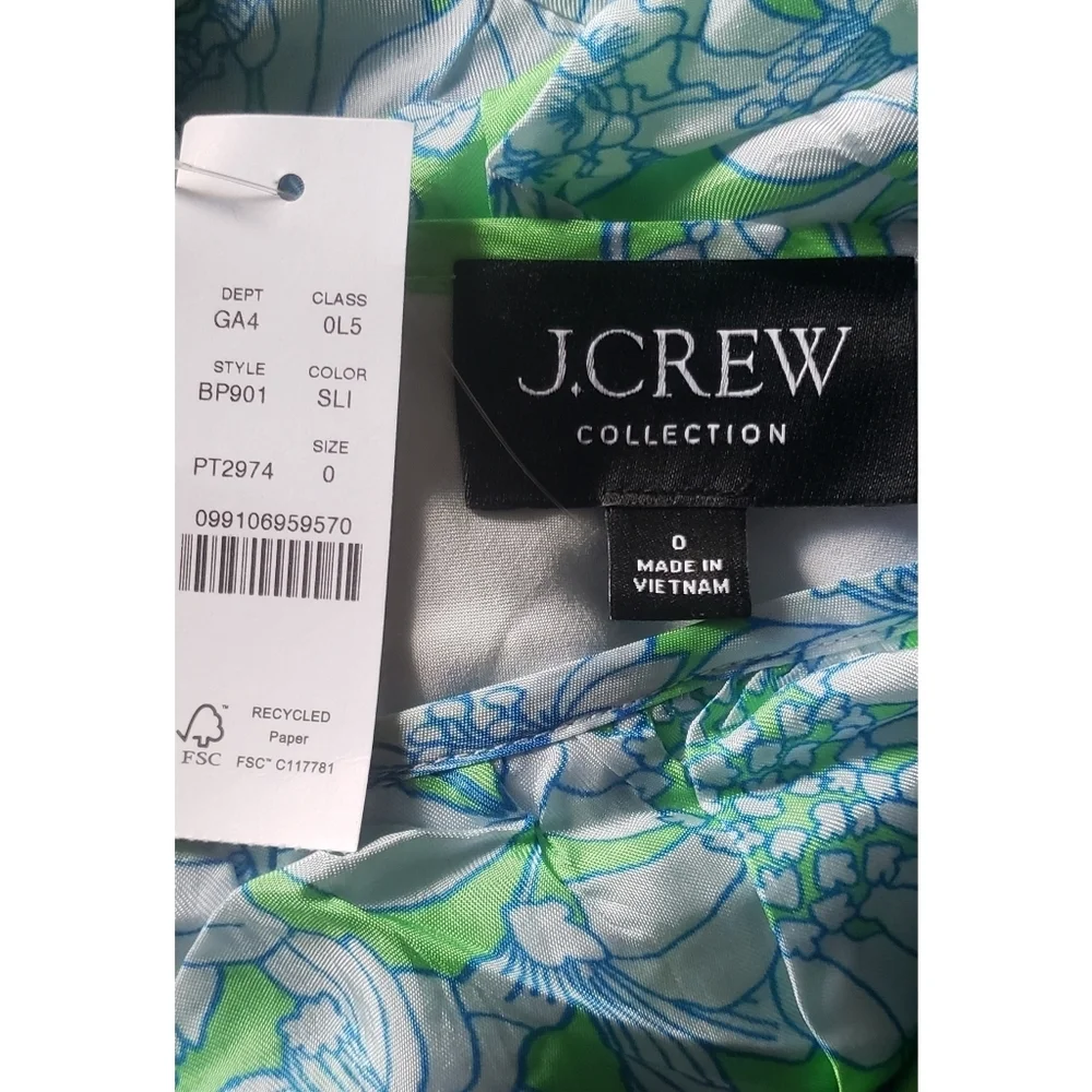 71. J.Crew Collection ruffle-trim cutout maxi dress in lime floral