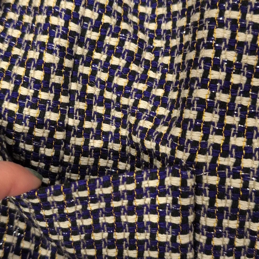 J. Crew Silk Blend Tweed shimmer Blazer Basket Weave