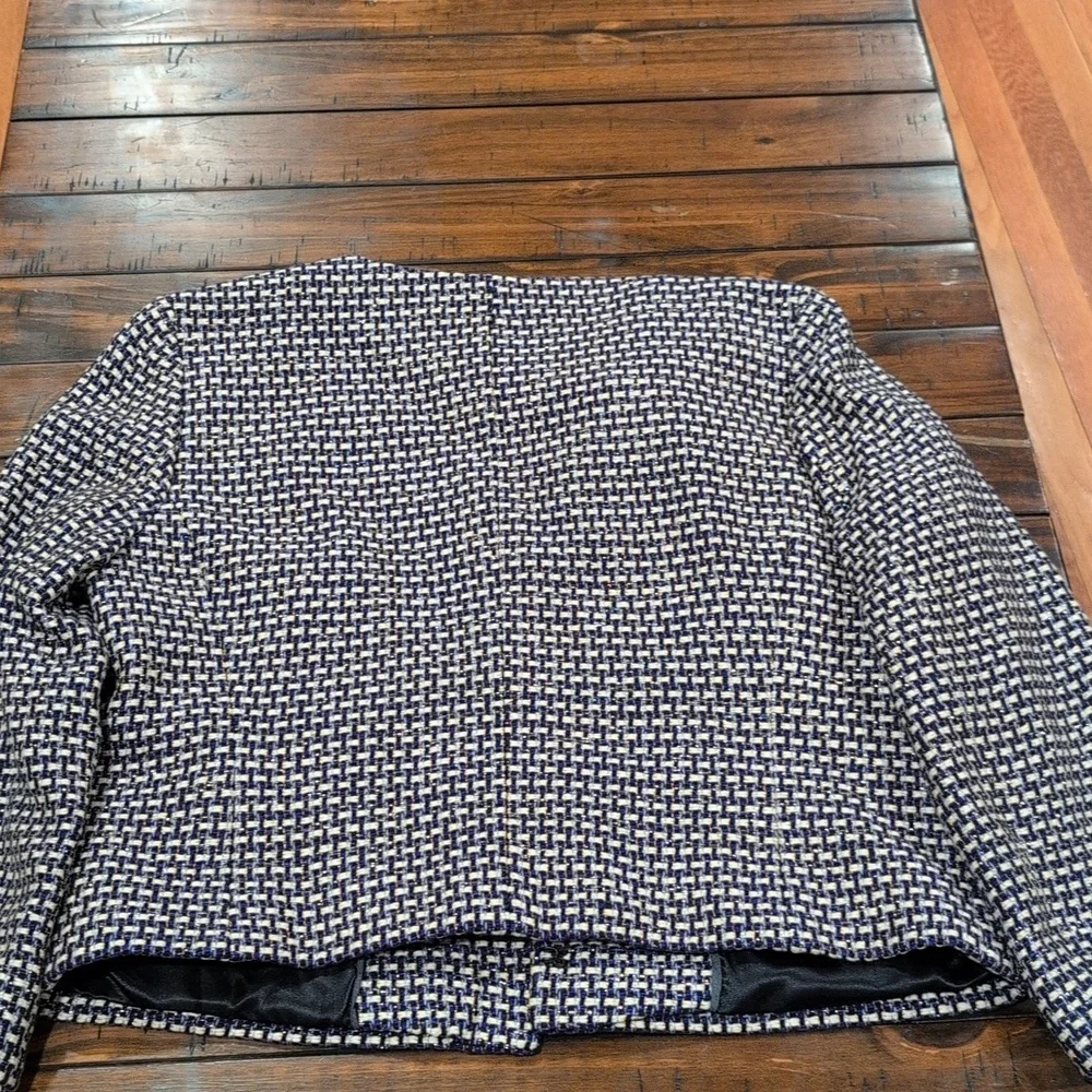 J. Crew Silk Blend Tweed shimmer Blazer Basket Weave