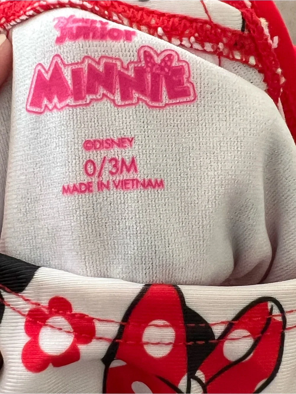 Disney Minnie Mouse Infant Swim  Size 0-3 Months