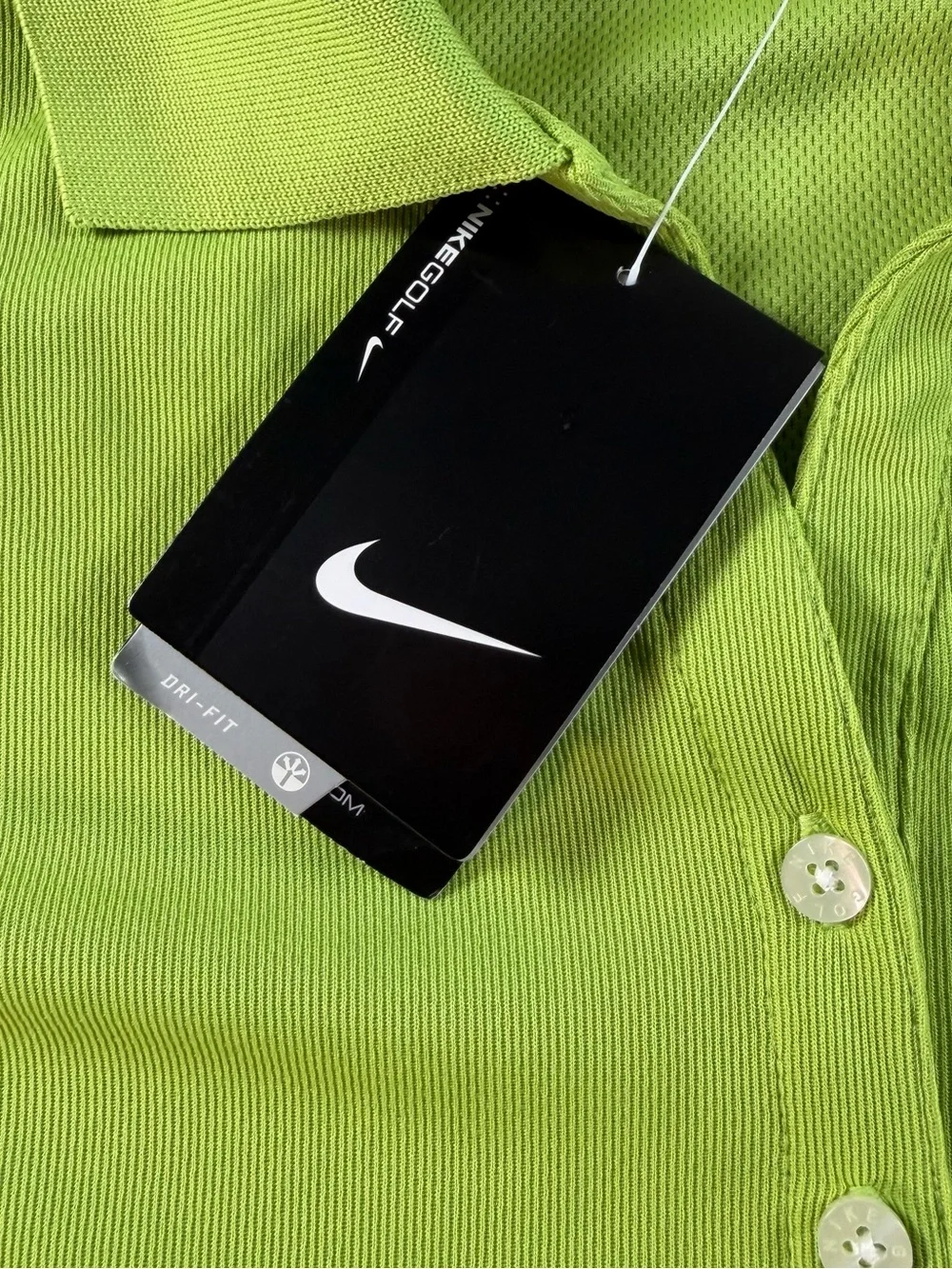 Nike Golf Womens Dri Fit Polo Shirt L Lime Green Americas Farmers Patch