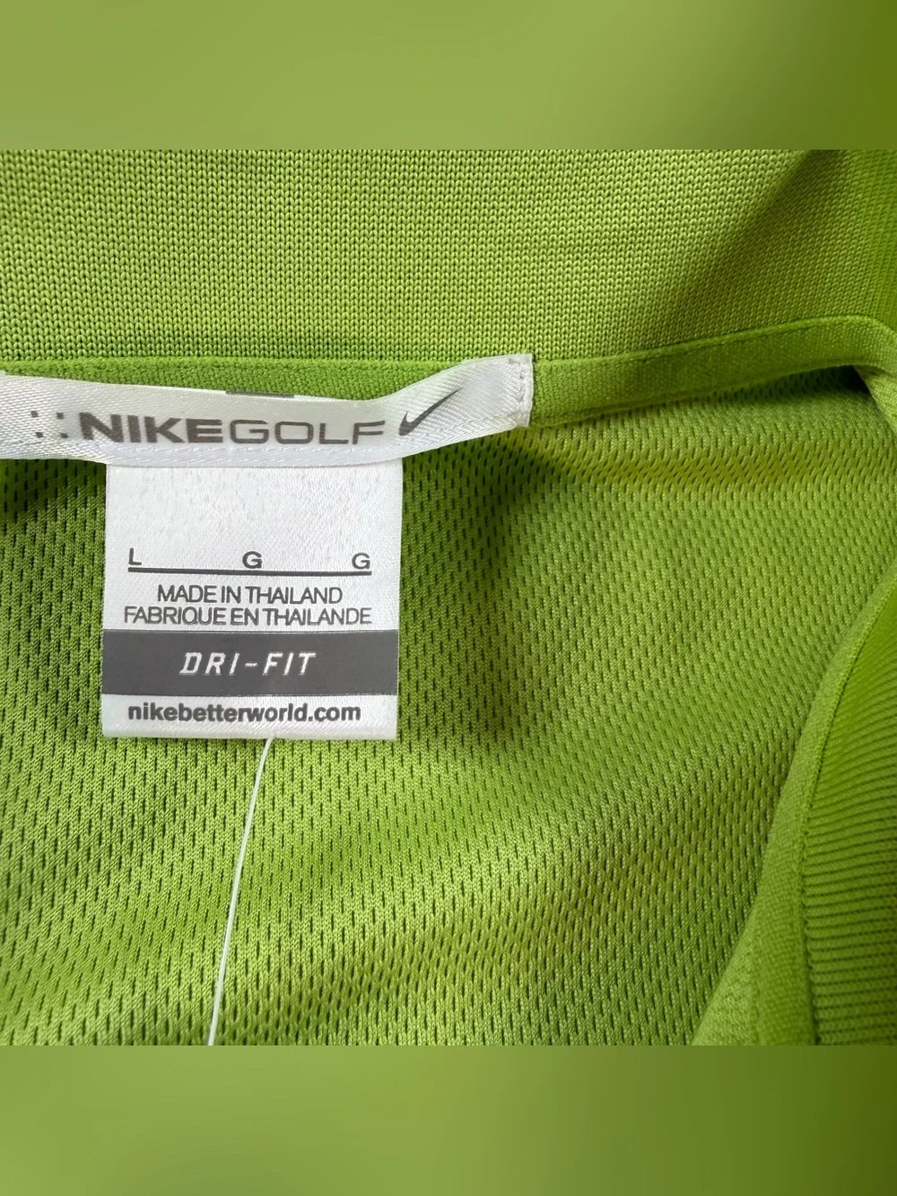 Nike Golf Womens Dri Fit Polo Shirt L Lime Green Americas Farmers Patch