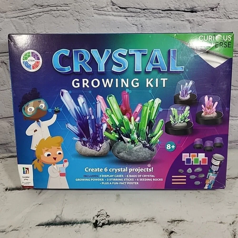 Crystal Growing Earth Science Kit‎ Kid Age 8 By Curious Universe New