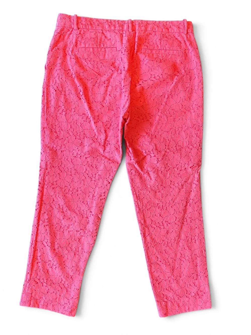 J. Crew Coral Lace Capri Pants