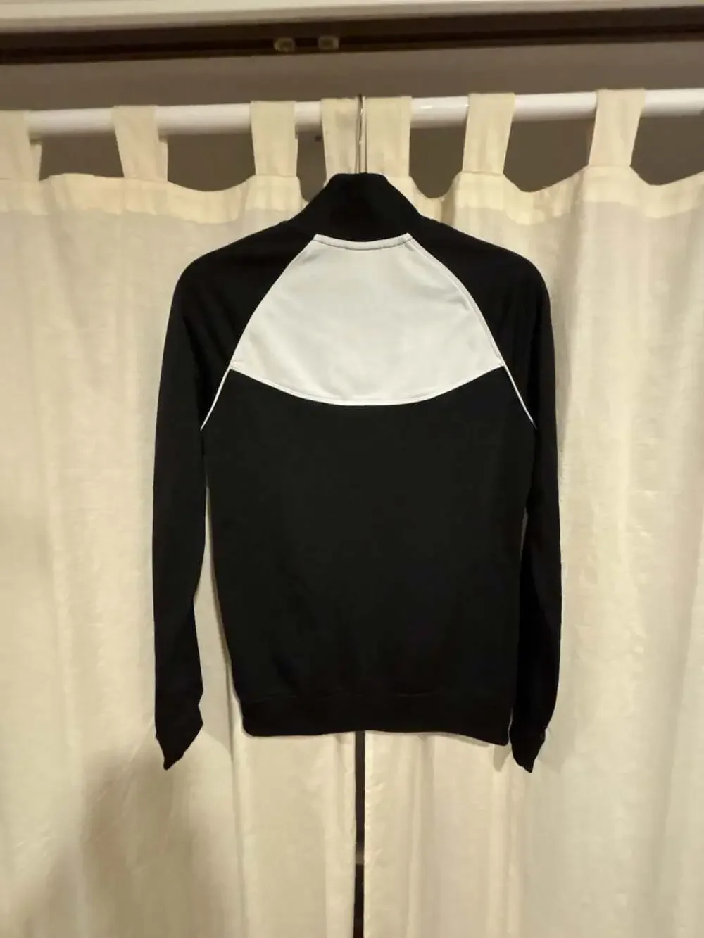 Nike Women's Dri-Fit Black and White Full Zip Track Jacket
