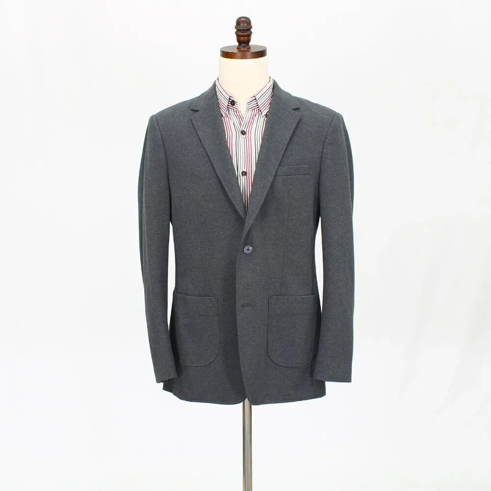 Artefact 42R Gray Solid 2-Button Sport Coat Blazer Jacket P448