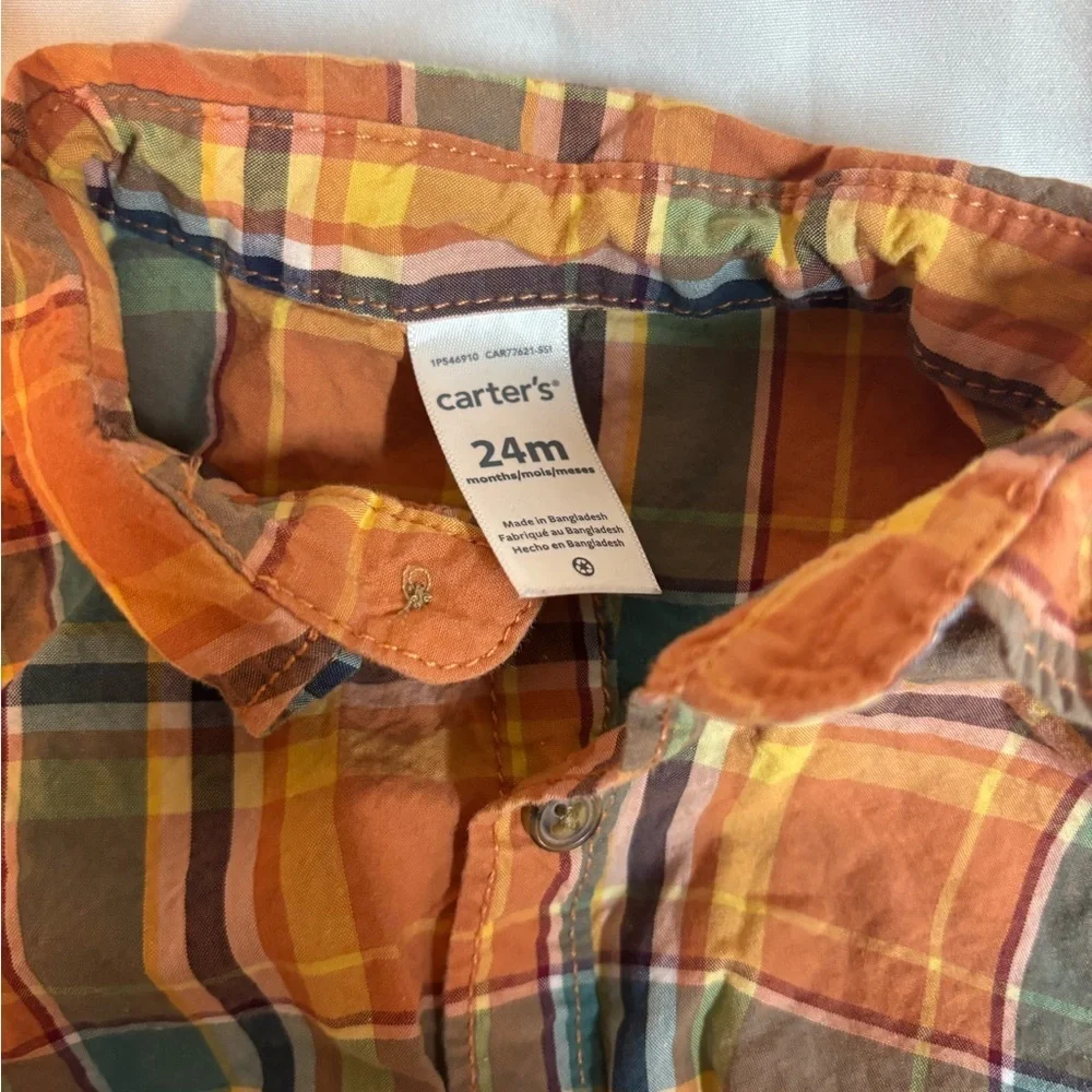Carters design button orange