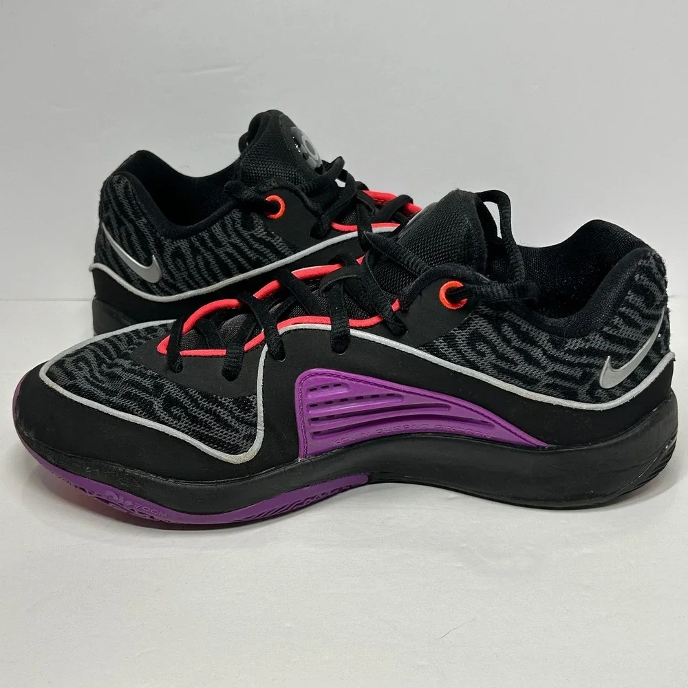 Nike KD Kevin Durant XVI Basketball Shoes Black Purple Silver Sneakers Men's 6.5
