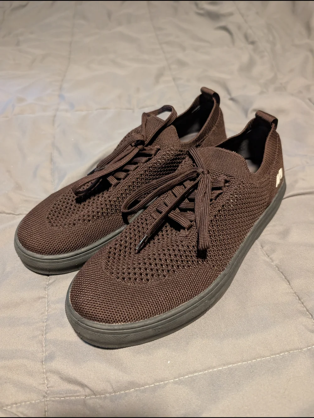 Flatheads Cocoa Knit Slip-On Sneakers with Lace Accent