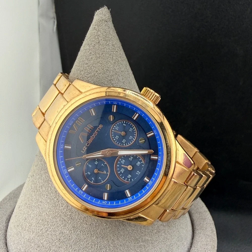 Vintage Men's Liz Claiborne Watch Gold Tone NONWORKING