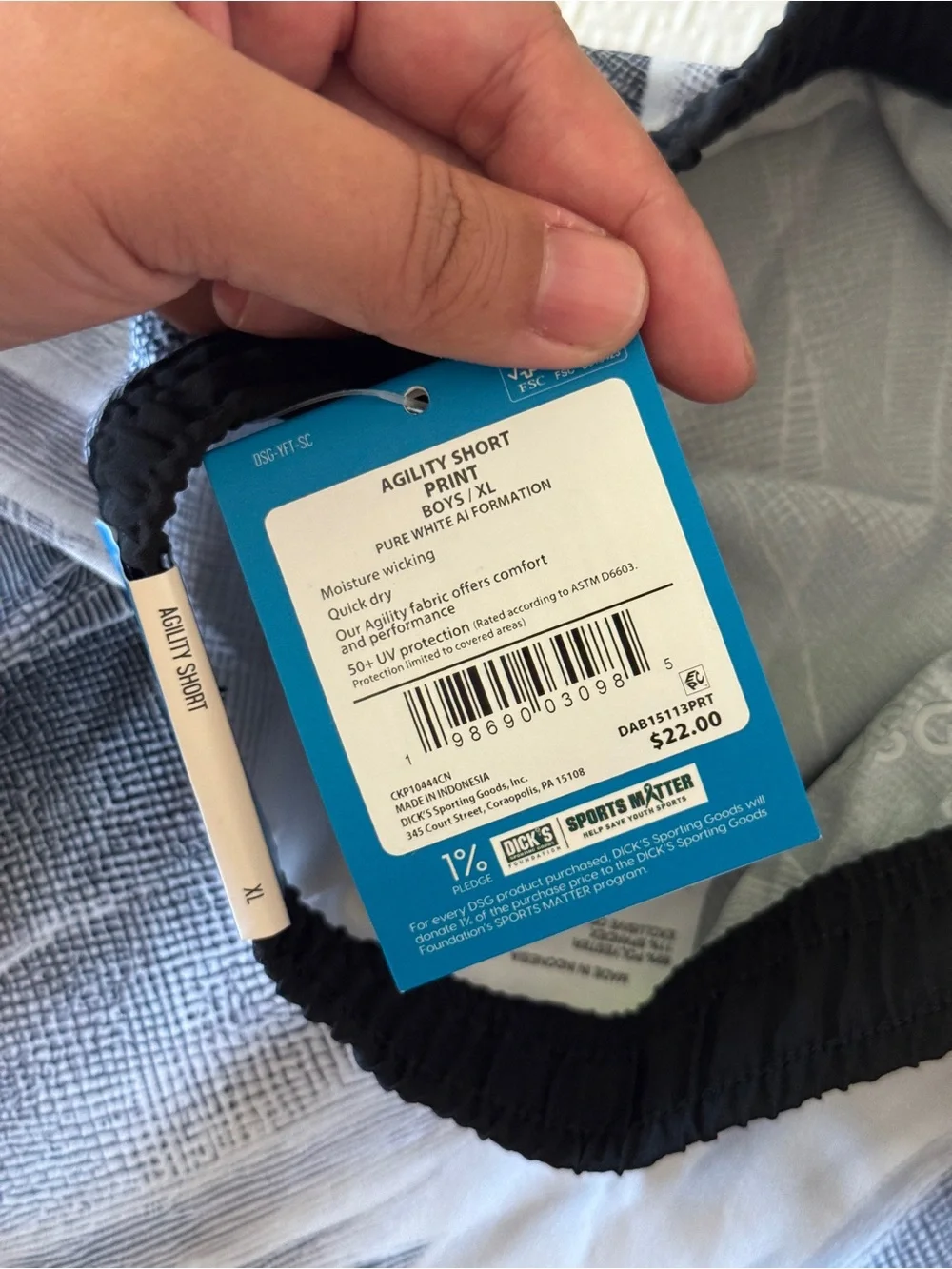 DSG black shorts pockets