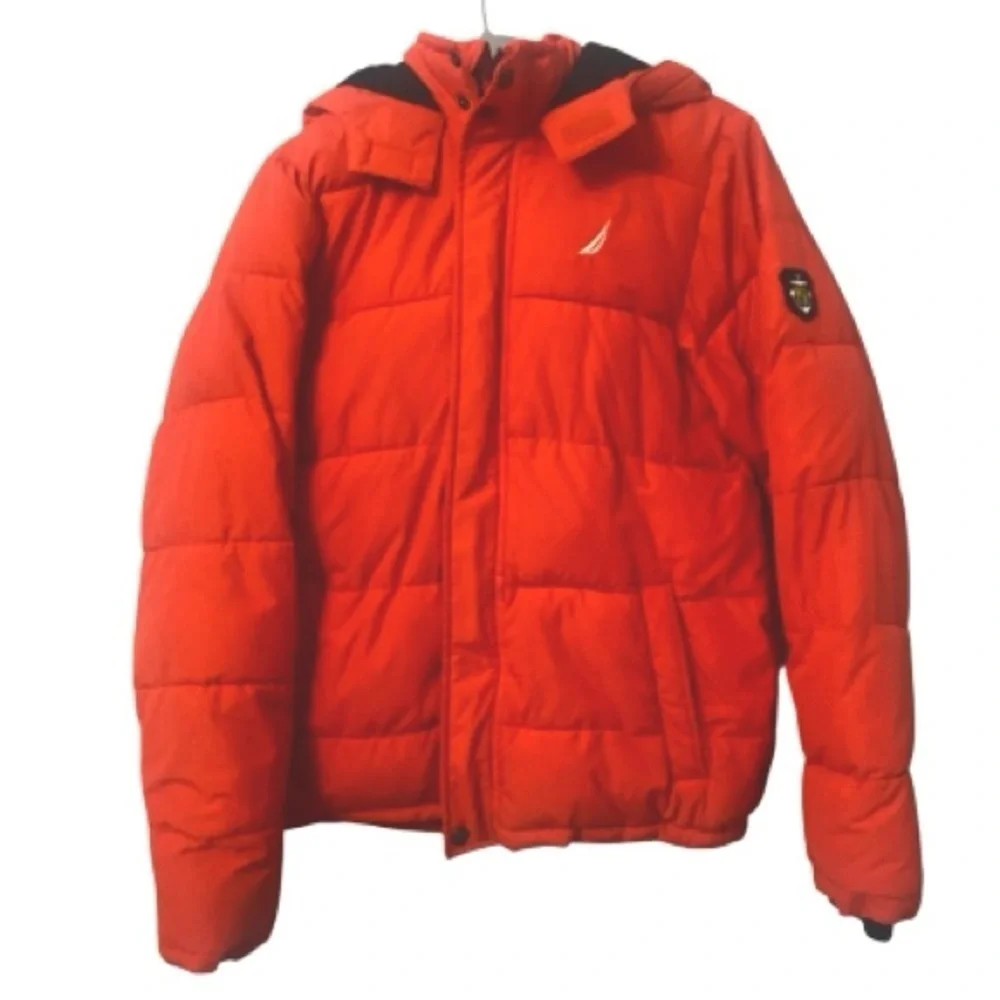 Nautica Kids Bright Orange Puffer Coat Jacket